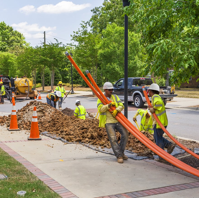 fiber underground construction